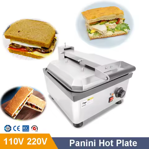 Commercial Panini Press Hot Iron Machine Sandwich Hot Plate Iron Press Panini Press Sandwich Maker M