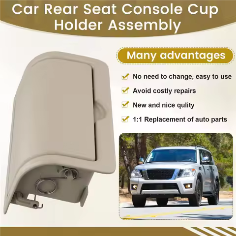 Car Rear Seat Console Cup Holder Assembly Insert Cup Holder Cover 88741-1LK3D For Nissan Armada Infi