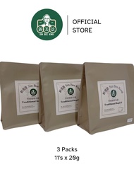 Sin Bee King Traditional Kopi-O Hainan Coffee-O (No Sugar added) 3 Big Pack11 filter bags