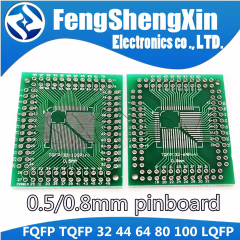 5pcs/lot FQFP TQFP 32 44 64 80 100 LQFP to DIP Transfer Board DIP PinBoard Pitch Adapter