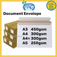 Document Envelope Hard White Cardboard Sampul surat putih keras A5 A4 A4+ A3 200gsm 300gsm 450gsm bu