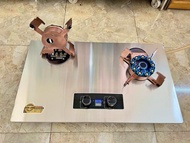 BẾP GAS ÂM LẬT HẸN GIỜ THÔNG MINH 10 ĐẦU ĐỐT NGẮT GAS TỰ ĐỘNG VA79