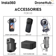 Insta360 X3 Accessories Lens Guard Dive case Battery Hub Mic Adapter
