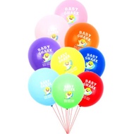 10pcs baby shark birthday party shark baby theme decorative balloons