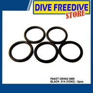 Nbr Package Oring Black 014 Yoke K-Valve Tank Rubber O-Ring Scuba Diving Dive Tube Head - 5pcs
