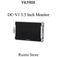 VILTROX DC-V1 Camera Monitor: 5.5" 4K Touch HDMI In/Out Monitor, Sunshade, Battery&USB-C, 3D LUT HDR