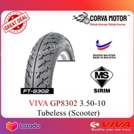 TAYAR VIVA SCOOTER TUBELESS 3.50-10 GP8302 SCOOTER TYRE TAYAR 10 INCI