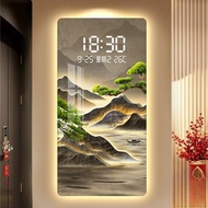 Entrance Clock Wall Painting Chinese Style Landscape Living Room Decoration Painting 正 Door Corridor