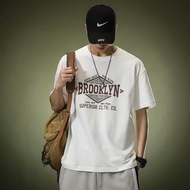 COD M-8XL Men Oversized Tee Casual Loose American classic letters Print T-shirt Suitable Men
