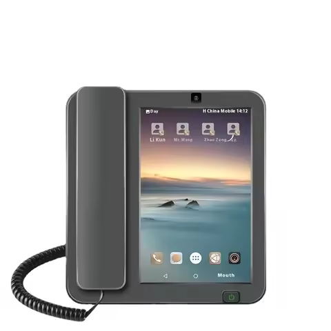 Advanced 4G Android Smart Video VoIP Phone Landline with Touchscreen Recording Cordless Telephone fo