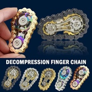 Stress Relief Finger Chain Gear Flywheel Chain Adult Toy Mechanical Spinner Metal Fidget D7e4