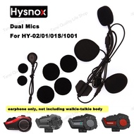 Original Hysnox HY-02/1001Pro/1001/01S/01 Earphone Hard And Soft Dual Mics For Half Face & Full Face
