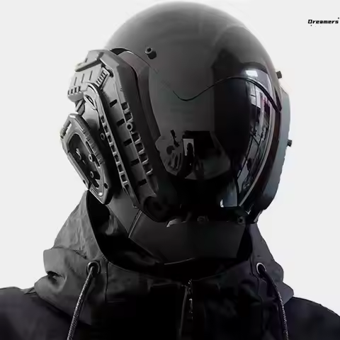 Cyberpunk Mask Cos Mecha Mecha Sense Eating Chicken Field Bar Tactical Helmet for Child Adult Hallow
