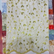 ! SEQUENCE EMBROIDERED TULLE D 2 @ PRICE 1 METER