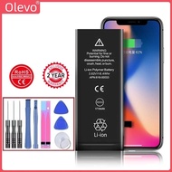OLevo Phone Battery For iPhone 6 6S 7 8 Plus X 5S 5 SE SE2 XSMAX XR XS 11 12 13 Mini Pro Max Replacement Bateria 4 4S 7 Tools