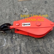 TERLARIS KATROL UKURAN 4 IN - KEREKAN 1 TON - PULLY BLOCK 4 IN BEBAN 1