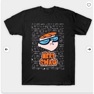Animation [Dexter's Lab] Dexter/Titi/Mandeck Pattern Printing Men's 100% Cotton Round Neck Short-Sle