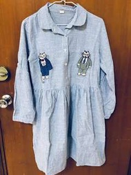 藍色貓咪連身裙