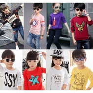 T-shirt Kanak-kanak Pakaian Baju Lengan panjang Comel Perempuan Lelaki Long Sleeve Cute Boy Girl Children T恤可爱男童女童长袖