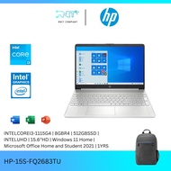 HP-15S-FQ2683TU-SVR-INTELCOREI3-1115G4,8GBR4,512GBSSD,INTELUHD,15.6"HD,W1164,1YR,H&S