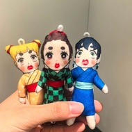 好物分享 鬼灭之刃棉花娃娃抽象炭治郎迷你我妻善逸娃娃伊之助挂件款珠链Goodies to Share: Demon Slayer Cotton Dolls, Abstract Tanjiro Mini