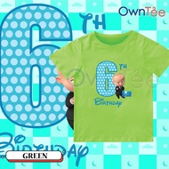 Boss Baby Birthday 06 Year Old Birthday T-shirt Baby Boy Birthday Short Sleeve Tshirt Girl Fashion U
