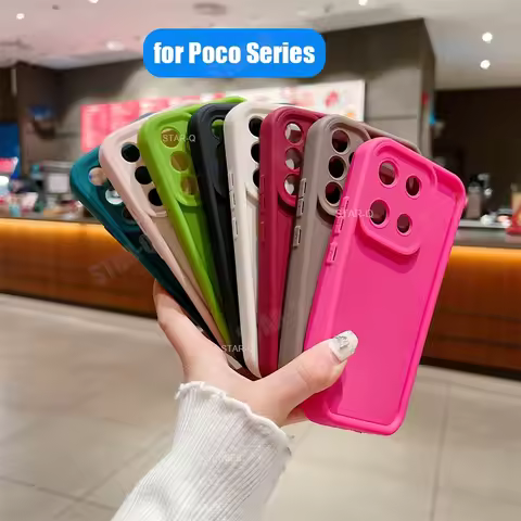 On Poco X3 Nfc X5 X6 M6 C65 F3 F4 F5 M3 Matte Silicone Case For Xiaomi Mi Poco X6 M6 Pro 4g 5g Shock