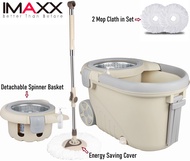 IMAXX Spin Mop SM-03 with 2 Mop Refill Energy Saving Cover Detachable Spinner Basket