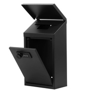 New Wall Mounted Hanging Locking Mailbox Metal Mailbox Lockable Outdoor Mail for House Ballot& Co