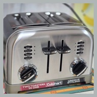 Cuisinart Classic Metal 4 Slice Toaster Stainless Steel Dual Control Wide Slots Bagel Defrost Reheat