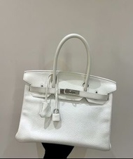 Hermes Birkin 30 white Togo PHW vintage