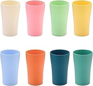 SANLUNS Drinking Glasses Premium Wheat Straw Unbreakable Cups - Set of 8 Alternative to Plastic Cups