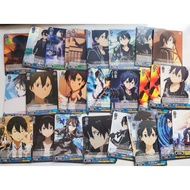 [GS FUNNY SHOP] 1 Weiss Schwarz Card genuine Anime Sword Art Online character - SAO - Kirito - JP/EN