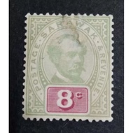 Malaya Sarawak 1888-1893 Sir Charles Johnson Brooke 8c - 1pc MNG But Thin/Fault Stamp / Setem