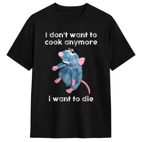 Had Enough Funny I Don't Want To Cook Anymore T-Shirt for Men Ratatouilles 100% Cotton Tees Crewneck