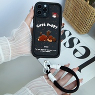 HP New Embroidery Texture Puppy Case Infinix Hot 50I 40I Smart 9 8 Hot 50 Pro Plus Itel P55 4G A70 R