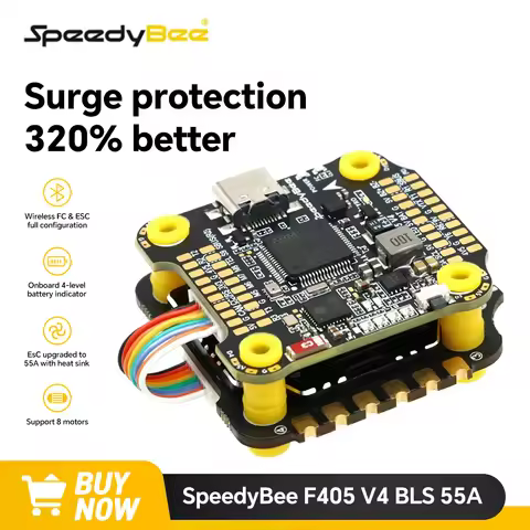 Speedybee F405 V4 Stack BLS 55A 4in1 ESC+FC 30x30 Flight Controller - Betaflight/iNAV Bluetooth 3-6S