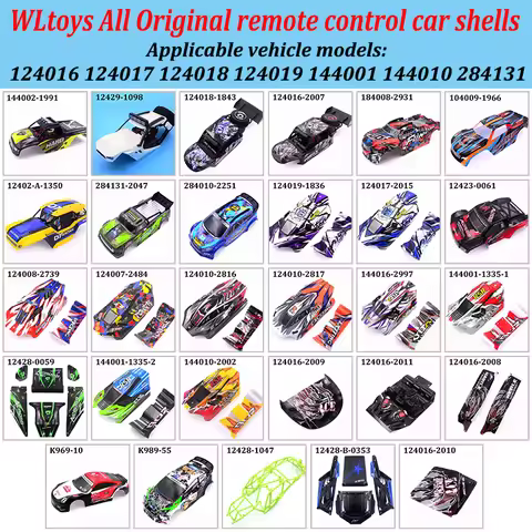 WLtoys 124016 124017 124018 124019 144001 144010 284131 Original Body and Shell Accessories RC Parts