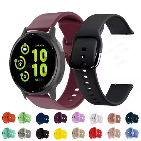 Silicone Band 20mm For Garmin Vivoactive 6/5/3 Approach S50 S40 S42 Correa 22mm Strap For Garmin Viv