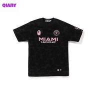 Aape Bape A bathing ape MIAMI USA MESSI football T-shirt tshirt Tee Jersey Jersi Tops Baju lelaki Ba