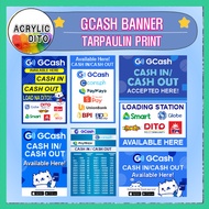 Gcash Banner Tarpaulin Paymaya Shopee Pay Cash-in Cash-out Smart Globe Rates Load Bills Payment Tarp