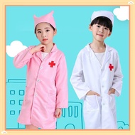 Doctor Nurse Cosplay Costumes Surgeon Role Play Uniform Dress Up Toys Baju Doktor Kanak