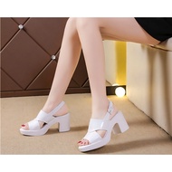 LUXURY 7P CROCODILE PATTERN HIGH HEEL SANDAL