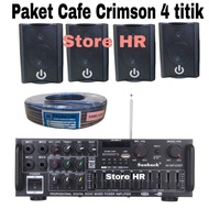 Cafe speaker package restaurant/ mosque/ prayer room/ 4 speaker units