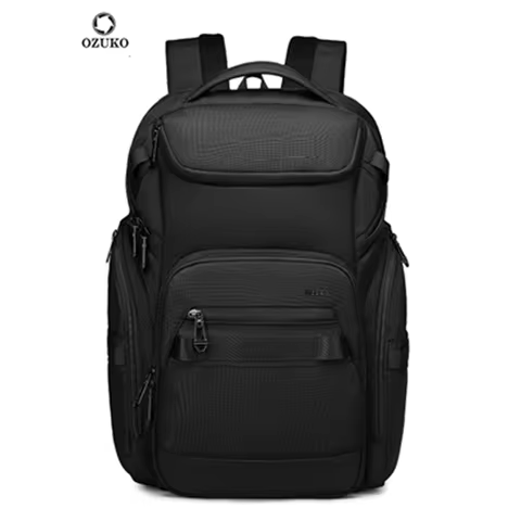 OZUKO 15.6 Laptop Backpack Travel Business Male Bag USB Fashion Backpack Large Capacity Waterproof B