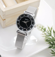 Julius นาฬิกาผู้หญิง สายสเตนเลส รุ่น JA728 : JA-728B สายปรับระดับเลื่อนข้อเองได้ นาฬิกาข้อมือผู้หญิง  (watchestbkk จูเลียส แท้ ของแท้100% ประกันศูนย์1ปี)