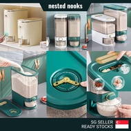 5kg 10kg Minimalist Nordic Rice Storage Container, Rice Dispenser, Auto Rice Dispenser, Kitchen Rice