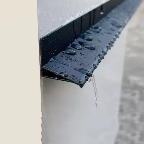Window Edge Metal Rain Deflector Roof Eaves Right Angle Rain Drip Line Strip Aluminum Profile Outdoo