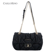 Carlo Rino Black Chic Duo Shoulder Bag