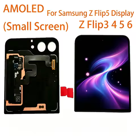 AMOLED External Screen For Samsung Z Flip6 Flip3 Flip4 Flip5 5G LCD Small Display Screen Assembly Re
